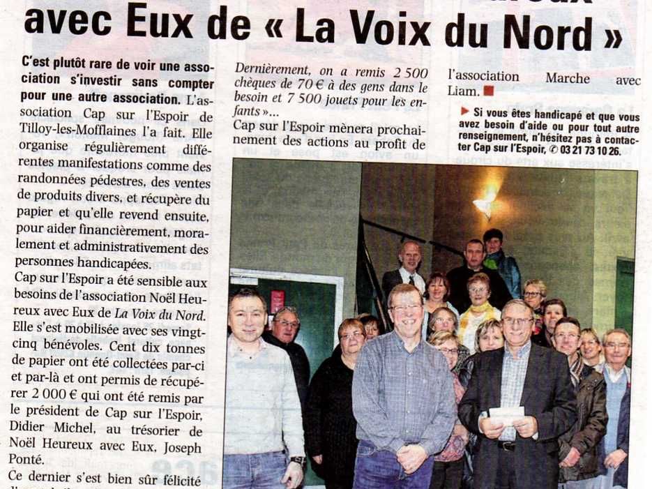 Don en faveur de Noël Heureux